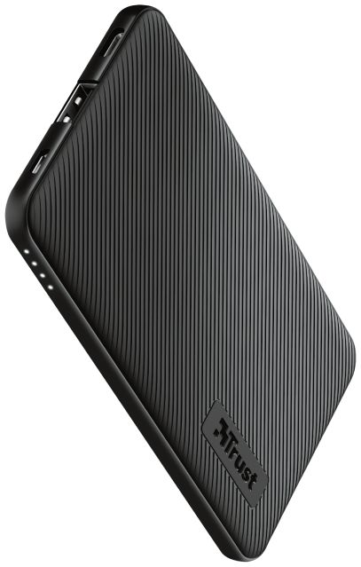 Trust Primo Ultra Dunne Mini Powerbank USB/USB-C 5.000 mAh Zwart afbeelding 1