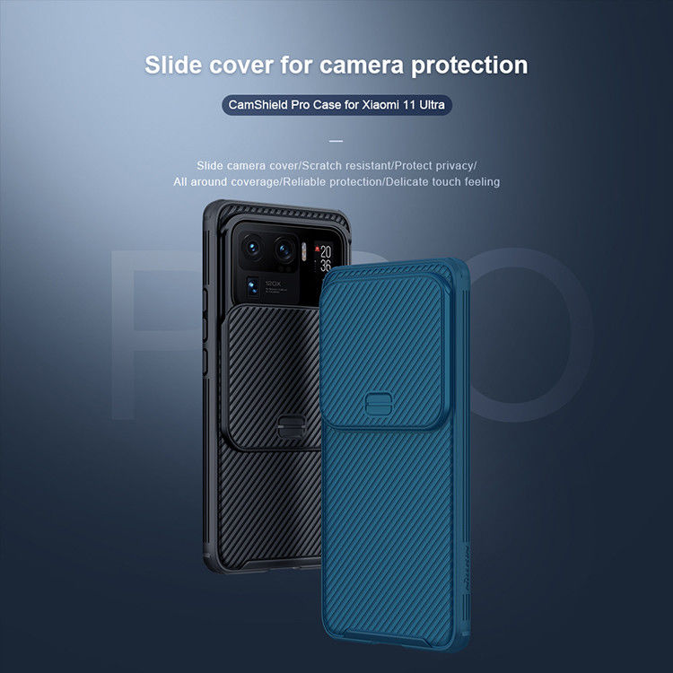 Nillkin CamShield Xiaomi Mi 11 Ultra Hoesje met Camera Slider Blauw afbeelding 6