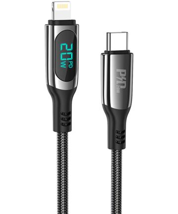 Hoco S51 20W PD USB-C naar Lightning Kabel 1.2M Fast Charge Zwart Kabels