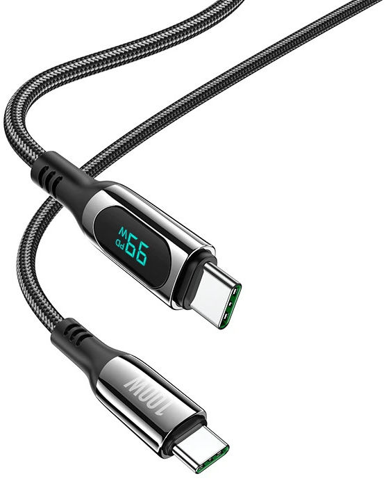 Hoco S51 100W Fast Charge USB-C naar USB-C Snellaad Kabel 1.2M Zwart afbeelding 2