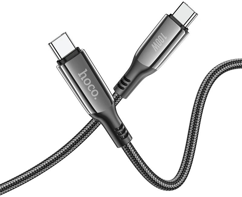 Hoco S51 100W Fast Charge USB-C naar USB-C Snellaad Kabel 1.2M Zwart afbeelding 6