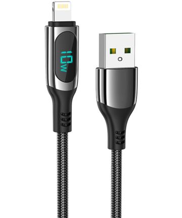 Hoco S51 Fast Charge 2.4A USB naar Apple Lightning Kabel 1.2M Zwart Kabels