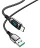 Hoco S51 Fast Charging 5A USB-C Gevlochten Oplaad Kabel Zwart