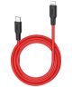 Hoco X21 Plus 20W PD USB-C naar Apple Lightning Kabel Silicone 1M Rood