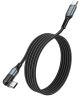Hoco U100 USB-C naar USB-C Haakse Draaibare Kabel 100W 1.5 Meter Zwart