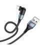 Hoco U100 USB-A naar Micro USB Haakse Draaibare Kabel 1.2 Meter Rood
