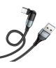 Hoco U100 USB-C naar USB-C Haakse Draaibare Kabel 1.2 Meter Zwart
