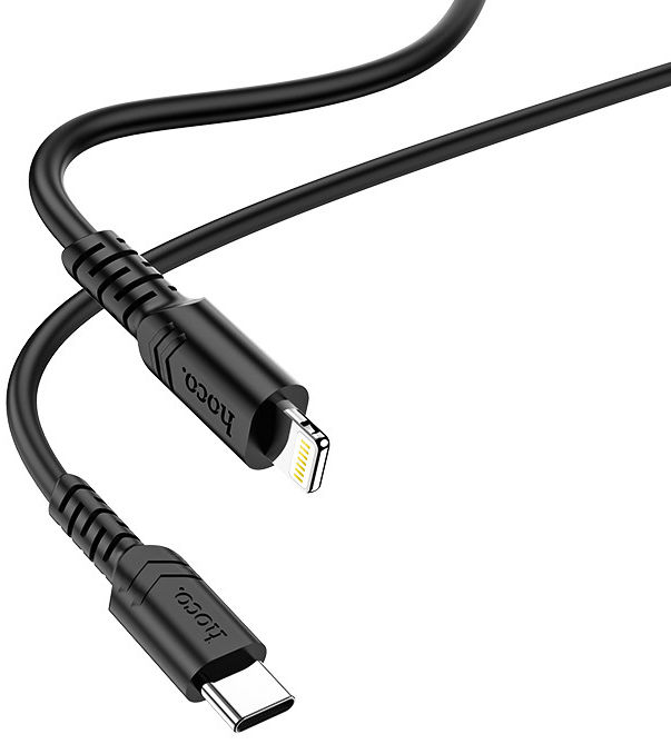 Hoco X62 USB-C naar Apple Lightning Kabel PD 20W 1 Meter Zwart afbeelding 2