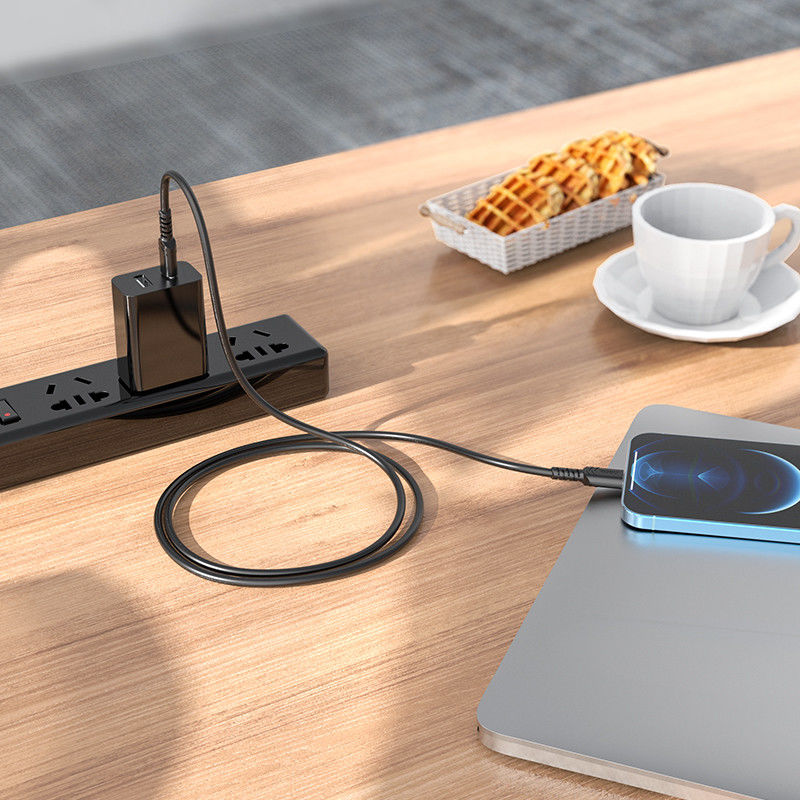 Hoco X62 USB-C naar Apple Lightning Kabel PD 20W 1 Meter Zwart afbeelding 6