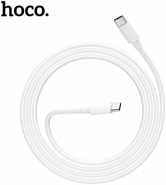 Hoco X51 100 Watt USB-C - USB-C Fast Charging Kabel 5A 1 Meter Wit afbeelding 3