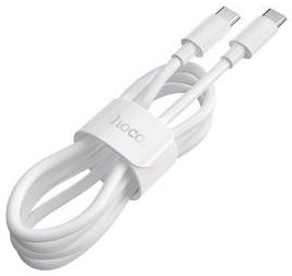Hoco X51 100 Watt USB-C - USB-C Fast Charging Kabel 5A 1 Meter Wit afbeelding 4