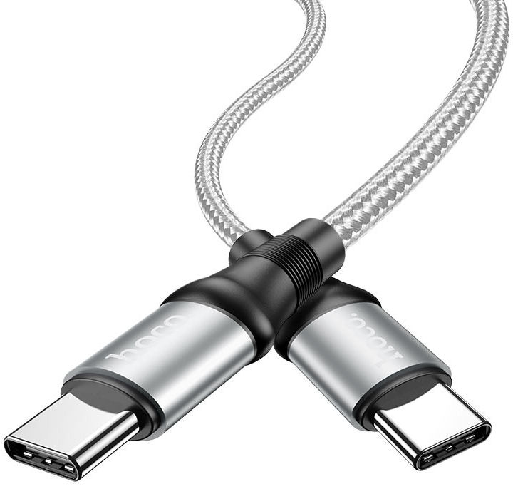 Hoco X50 USB-C naar USB-C Kabel 100W 1 Meter Grijs afbeelding 2