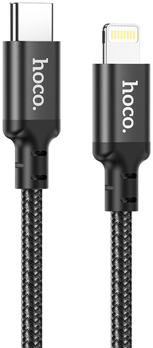 Hoco 20W PD Gevlochten USB-C naar Lightning Kabel 2M Fast Charge Zwart afbeelding 1