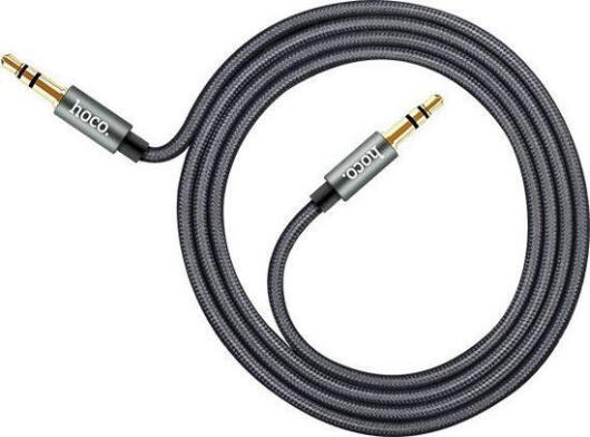 Hoco 3.5mm Jack naar 3.5mm Jack Gevlochten Aux Kabel 1 Meter Zwart afbeelding 3