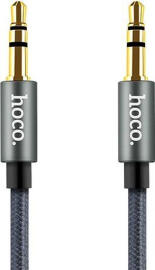 Hoco 3.5mm Jack naar 3.5mm Jack Gevlochten Aux Kabel 1 Meter Zwart