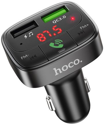 Hoco Bluetooth Muziek FM Transmitter en Autolader met Quick Charge 3.0 Opladers