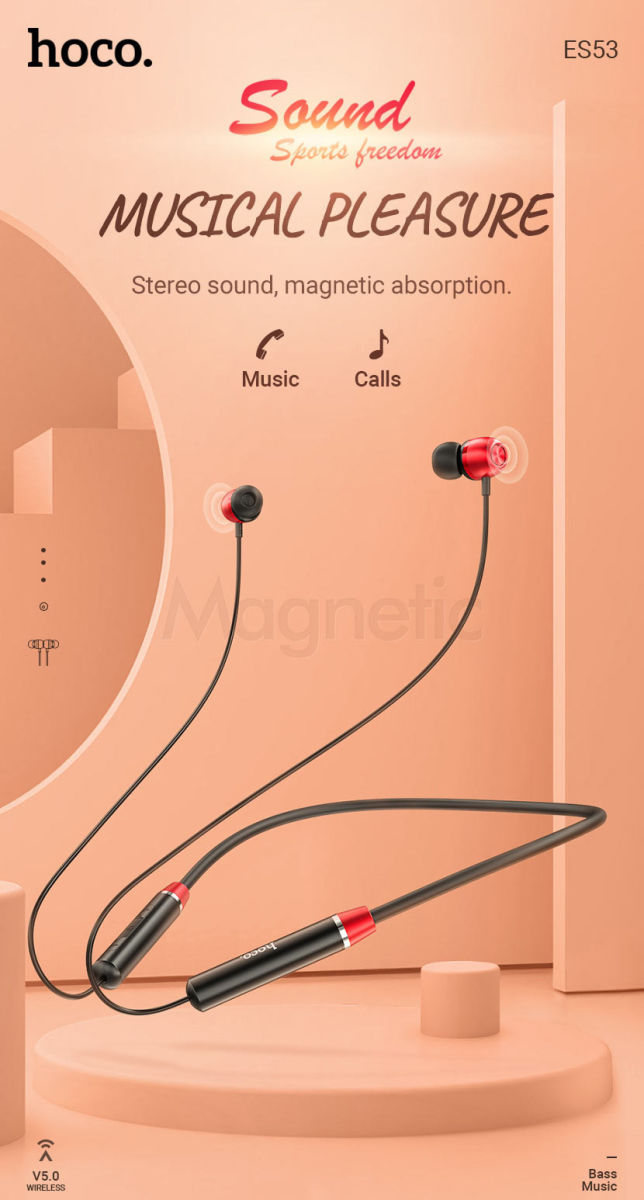 Hoco ES53 Coolway Draadloze Bluetooth Sport Oordopjes Zwart afbeelding 3