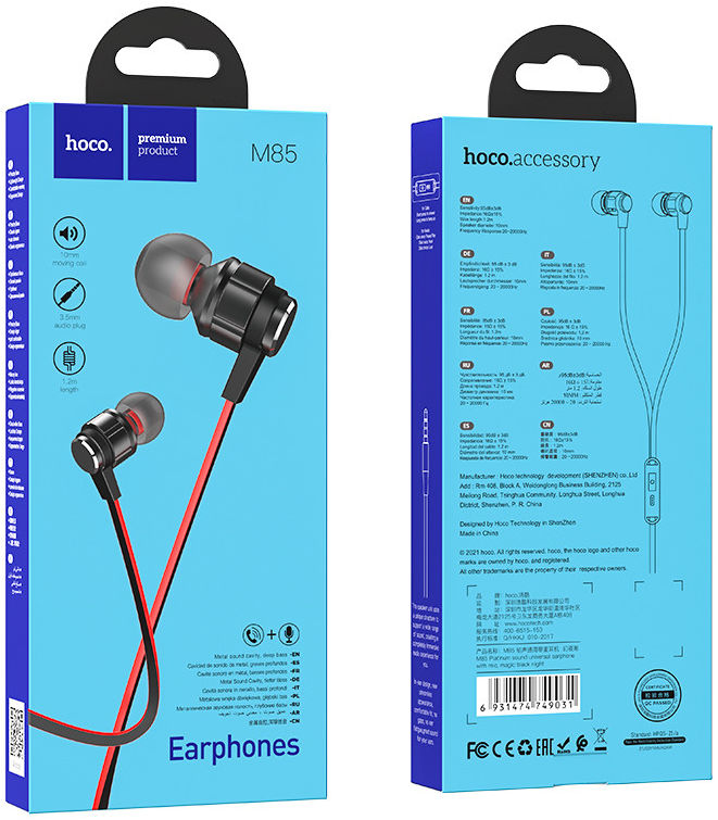 Hoco Platinum Sound Universele In-Ear Oortjes Telefoon Headset Zwart afbeelding 7