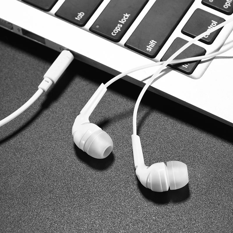 Hoco M40 Prosody Bedrade In-Ear Oordopjes 3.5mm Jack Headset Wit afbeelding 2