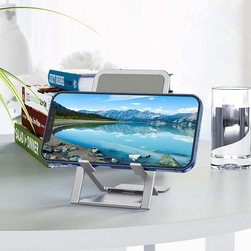 Hoco Universele Verstelbare Bureau Houder voor Smartphone Silver afbeelding 7