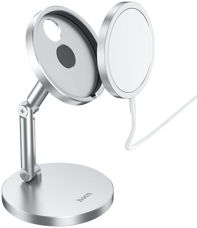 Hoco PH39 Verstelbare Houder voor Apple MagSafe Zilver afbeelding 1