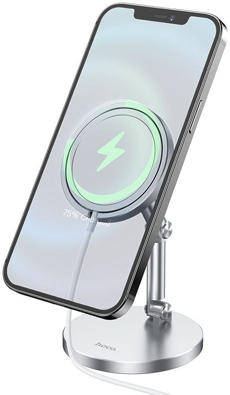 Hoco PH39 Verstelbare Houder voor Apple MagSafe Zilver afbeelding 7