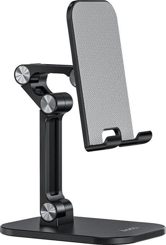 Hoco Verstelbare Opvouwbare Houder voor Smartphone en Tablet Zwart afbeelding 1