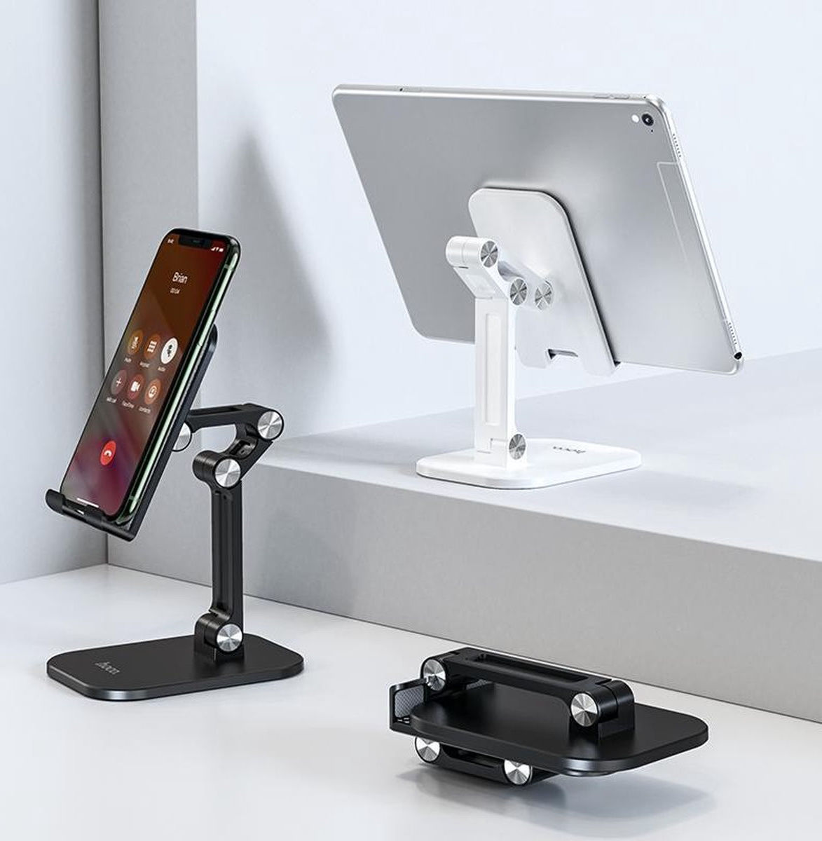 Hoco Verstelbare Opvouwbare Houder voor Smartphone en Tablet Wit afbeelding 6