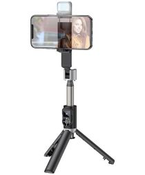 Hoco Universele Tripod Statief / Selfie Stick Houder met Lamp