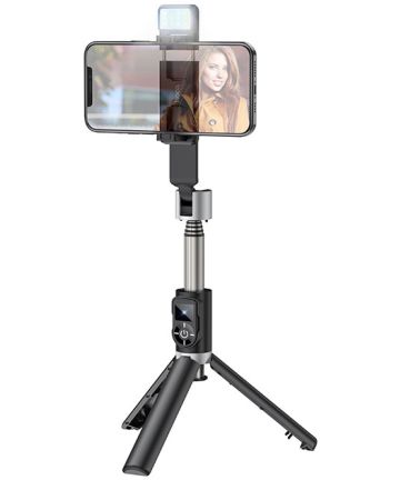 Hoco Universele Tripod Statief / Selfie Stick Houder met Lamp Houders