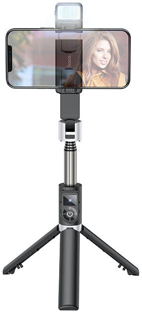 Hoco Universele Tripod Statief / Selfie Stick Houder met Lamp afbeelding 9