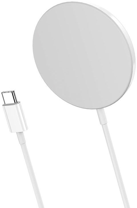 Hoco 15W Magnetische Draadloze Oplader voor Apple MagSafe Wit afbeelding 2