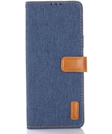 Sony Xperia 1 III Hoesje Jeans Portemonnee Book Case Blauw Hoesjes