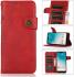 Motorola Moto G100 Hoesje Portemonnee met Drukknoop Sluiting Rood afbeelding 9