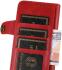 Motorola Moto G100 Hoesje Portemonnee met Drukknoop Sluiting Rood afbeelding 5