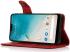 Motorola Moto G100 Hoesje Portemonnee met Drukknoop Sluiting Rood afbeelding 7