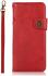 Motorola Moto G100 Hoesje Portemonnee met Drukknoop Sluiting Rood afbeelding 1