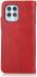 Motorola Moto G100 Hoesje Portemonnee met Drukknoop Sluiting Rood afbeelding 2