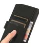 KHAZNEH Motorola Moto G100 Hoesje Retro Wallet Book Case Zwart