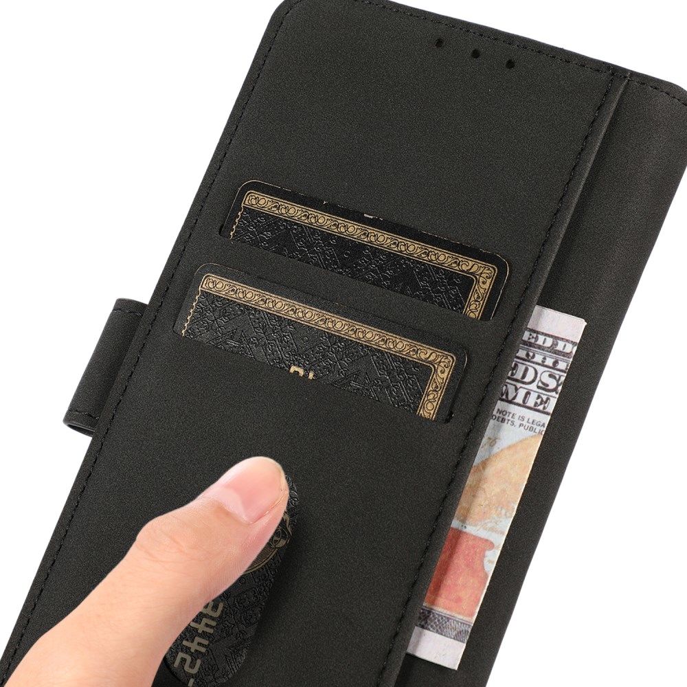 KHAZNEH Motorola Moto G10/G20/G30 Hoesje Retro Wallet Book Case Zwart afbeelding 4