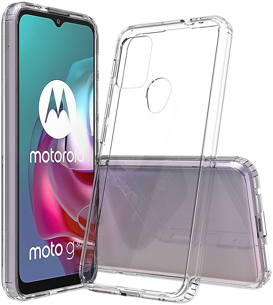 Motorola Moto G10/G20/G30 Hoesje Hybride Armor Back Cover Transparant afbeelding 1