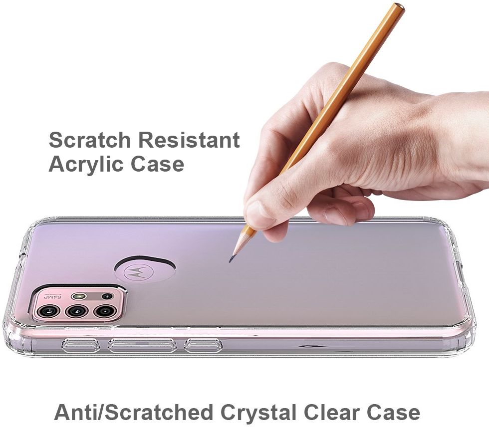 Motorola Moto G10/G20/G30 Hoesje Hybride Armor Back Cover Transparant afbeelding 6