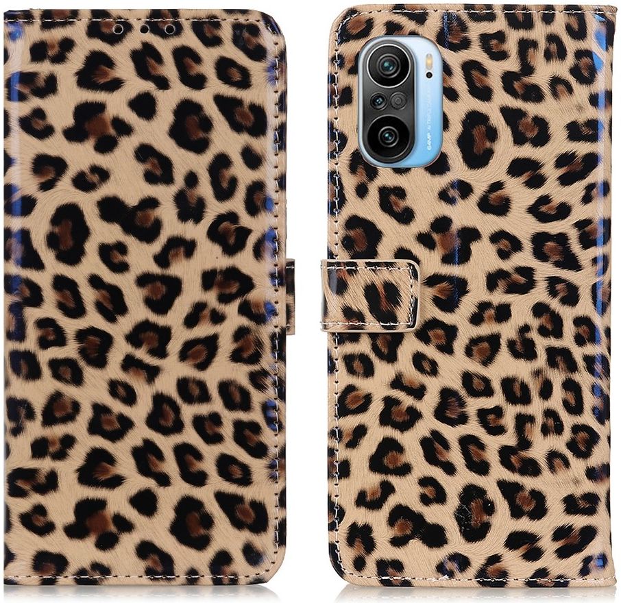 Xiaomi Poco F3/Mi 11i Hoesje Portemonnee Book Case met Luipaard Print afbeelding 3