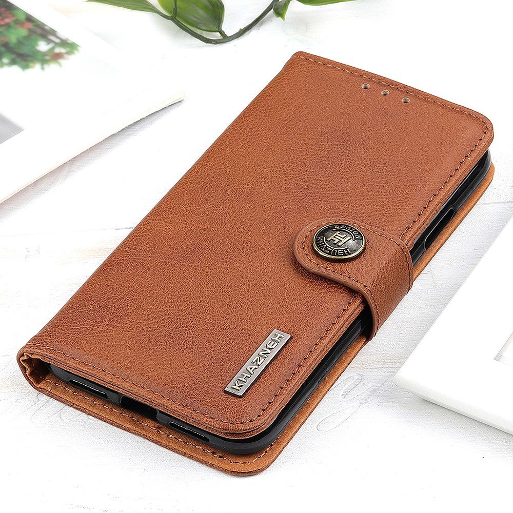 Xiaomi Poco F3 / Mi 11i Hoesje Portemonnee met Drukknoop Bruin afbeelding 4