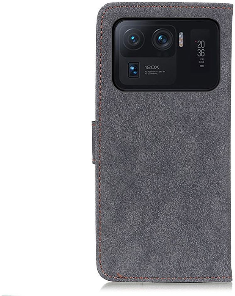 KHAZNEH Xiaomi Mi 11 Ultra Hoesje Retro Portemonnee Book Case Grijs afbeelding 3