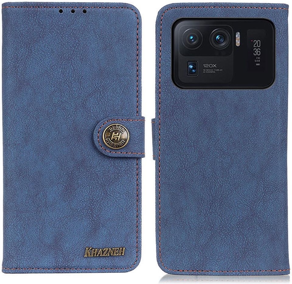 KHAZNEH Xiaomi Mi 11 Ultra Hoesje Portemonnee met Stand Blauw afbeelding 4