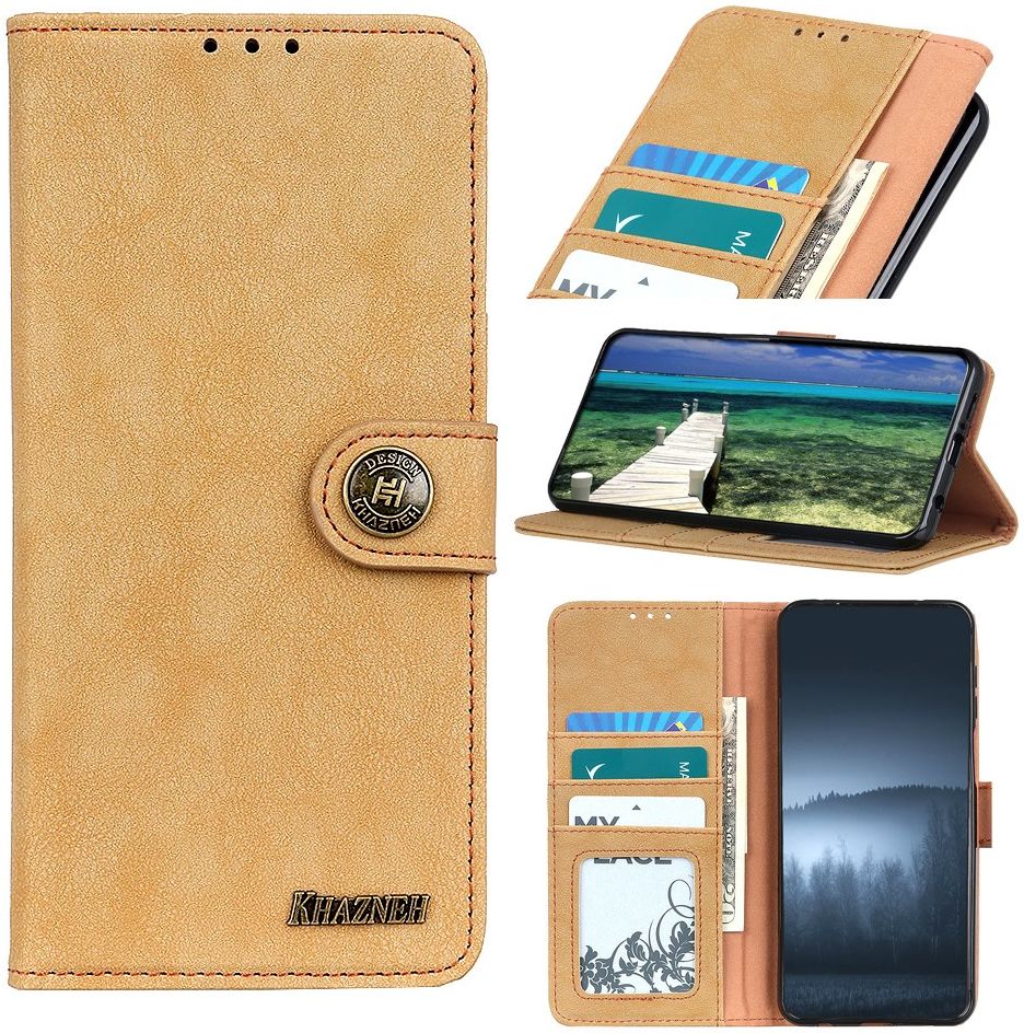 KHAZNEH Xiaomi Mi 11 Ultra Hoesje Portemonnee met Stand Khaki afbeelding 5
