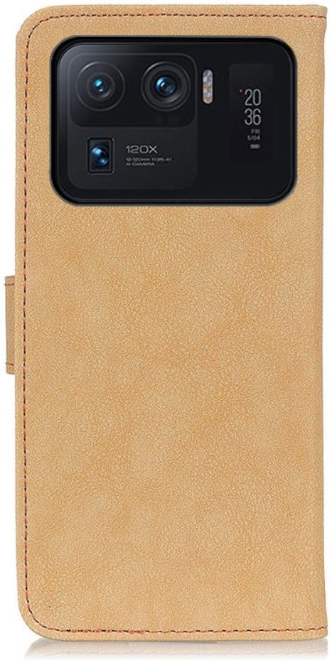 KHAZNEH Xiaomi Mi 11 Ultra Hoesje Portemonnee met Stand Khaki afbeelding 3