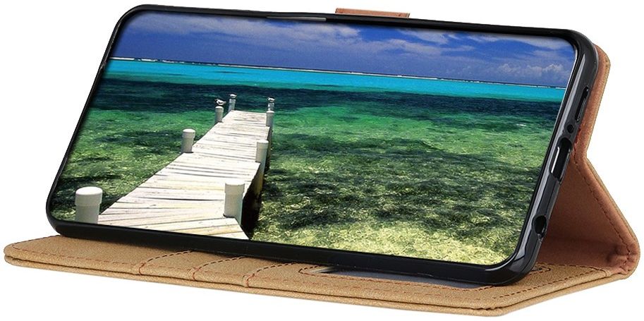 KHAZNEH Xiaomi Mi 11 Ultra Hoesje Portemonnee met Stand Khaki afbeelding 7