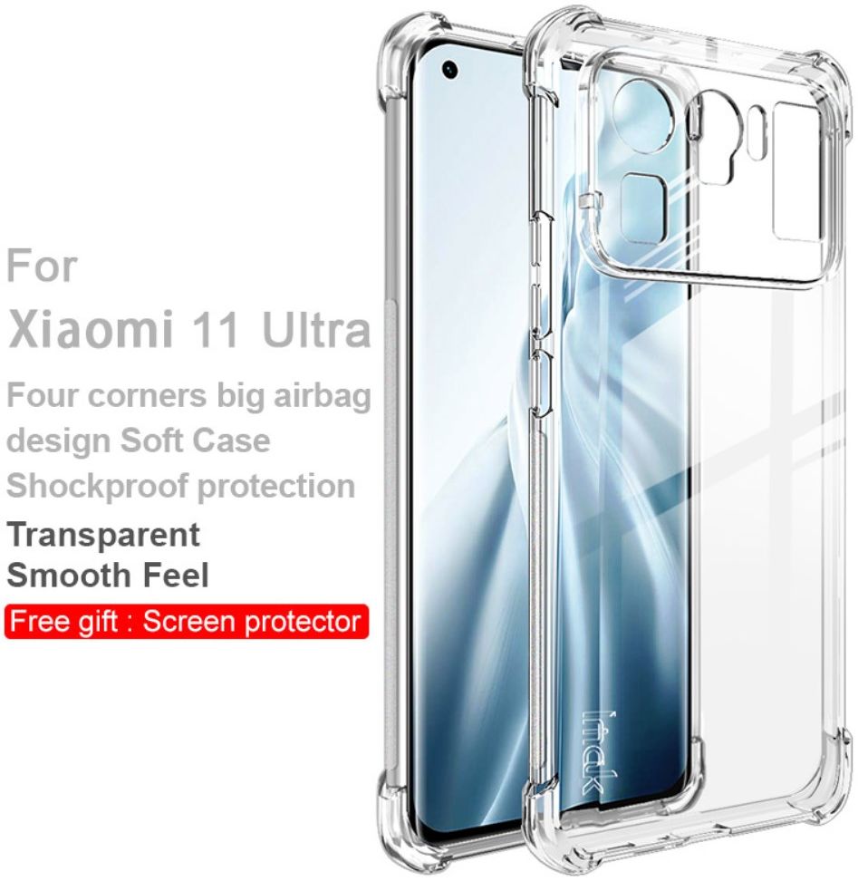 Xiaomi Mi 11 Ultra Hoesje TPU met Screen Protector Transparant afbeelding 5